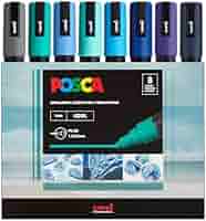 Amazon.com: posca Markers Set, 8 Medium Paint Markers 5M